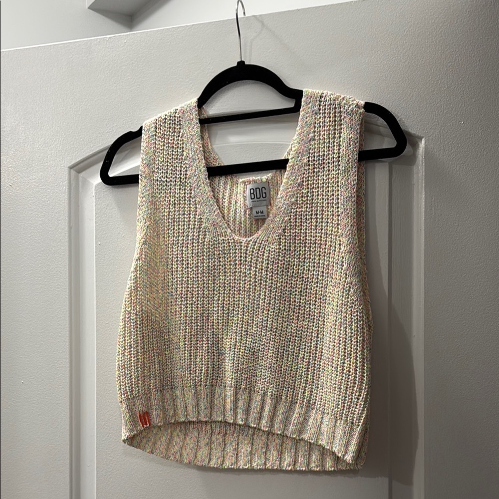 BDG Multicolor Knit Sweater Vest